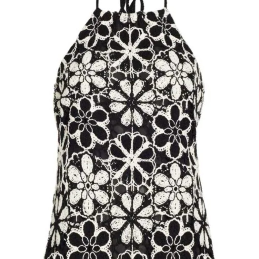 Ramy Brook Irina Crochet Halter Mini Dress - New With Tags